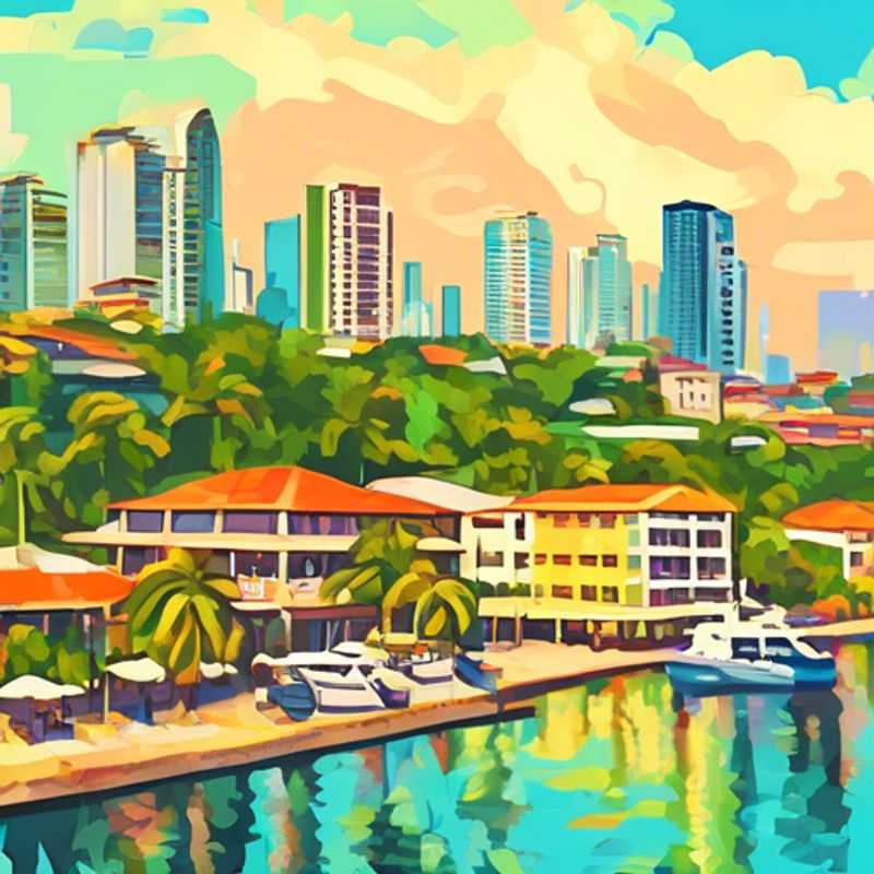 Panama City, Panama: Vue panoramique de la ville, illustrant le coût de la vie potentiellement élevé ou abordable selon les choix touristiques.