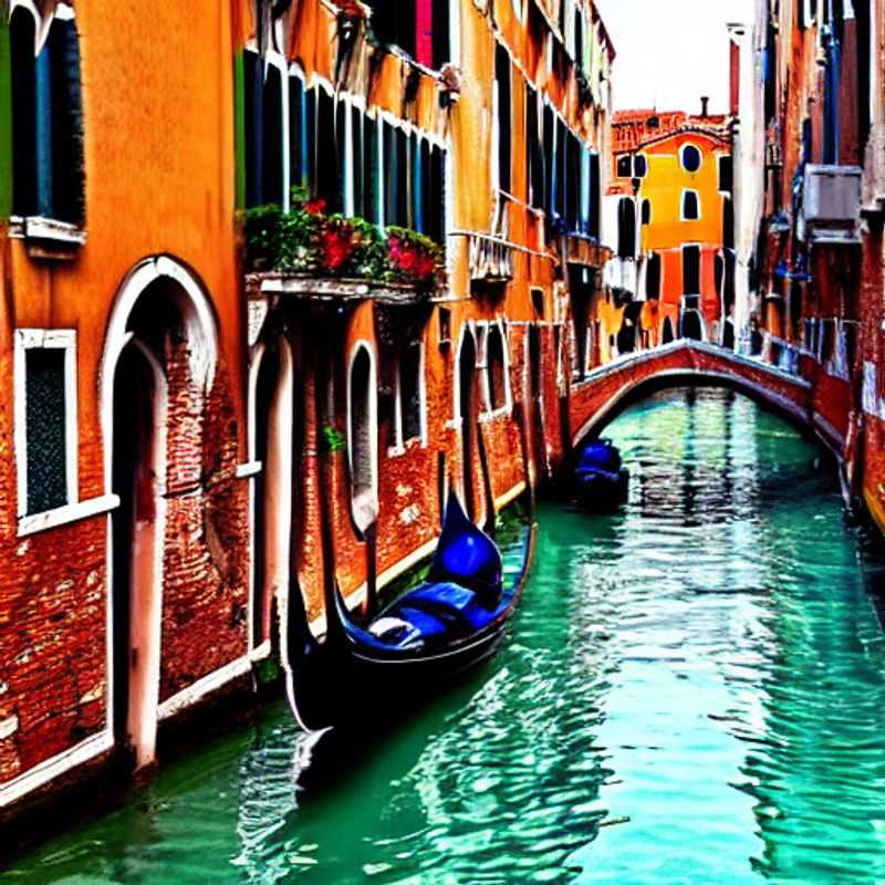 A captivating gondola ride gliding through the iconic canals of Venice, Italy, bathed in golden light - picture-perfect for your ultimate Instagram snapshot. #VeniceVibes #SocialMediaGoals