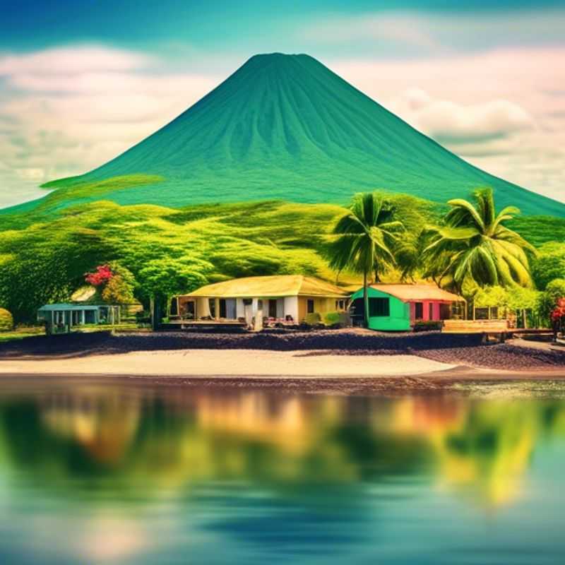 L'île d'Ometepe, Nicaragua : paysages volcaniques et nature luxuriante.