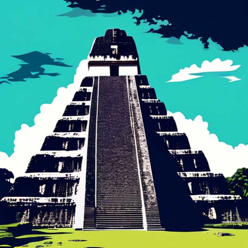 Les ruines mayas de Tikal au Guatemala, un site archéologique impressionnant.