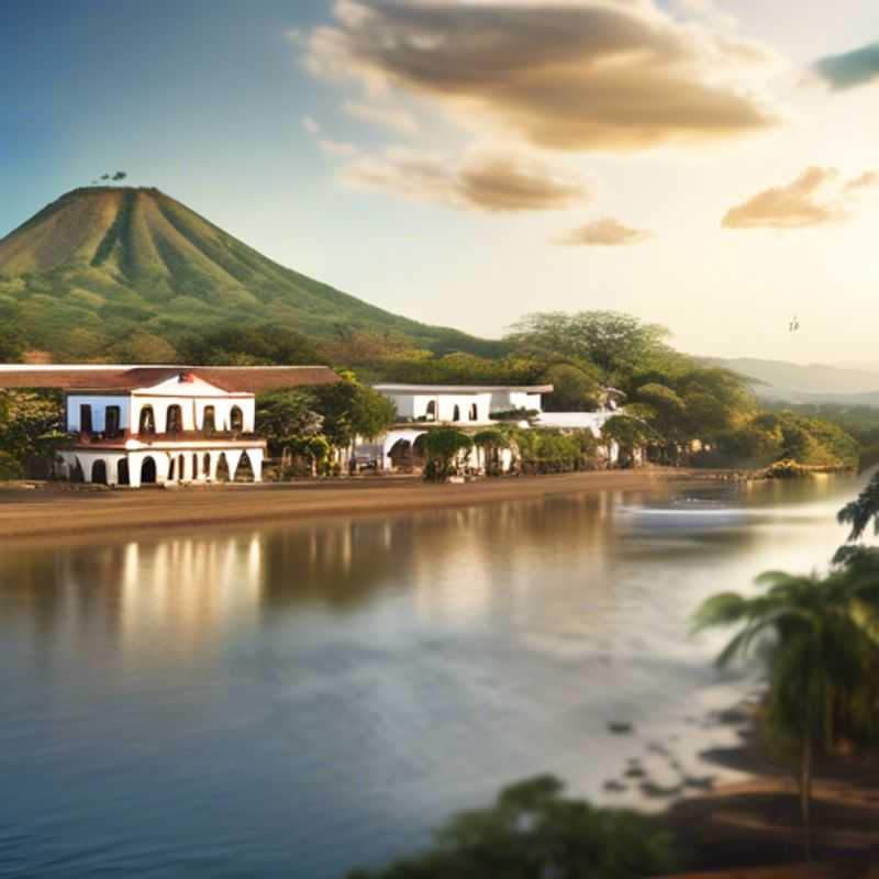 Here are a few options for alt text in Spanish for an image of Suchitoto, El Salvador in an article about the cost of visiting: