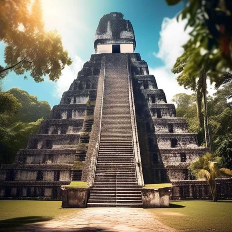 Les ruines majestueuses de Tikal, Guatemala, une vue impressionnante des temples mayas dans la jungle.