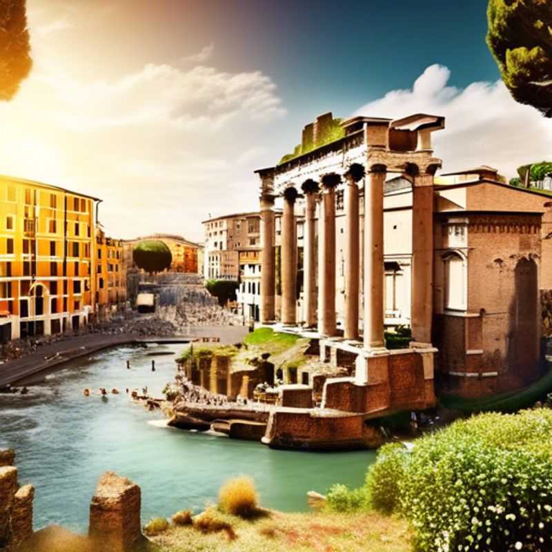 Here are a few options for alt text in Portuguese for an image of Rome, Italy in an article about whether Rome is expensive to visit, each with a slightly different emphasis: