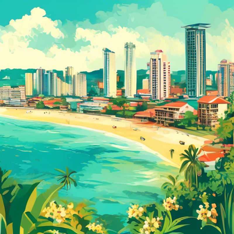 Panama City, Panama: Vue panoramique de la ville, illustrant son architecture moderne et tropicale.