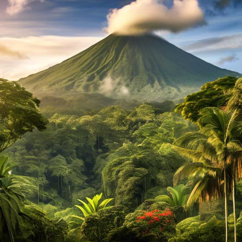 La Fortuna, Costa Rica : Vue pittoresque illustrant le coût de la vie dans cette destination touristique populaire.
