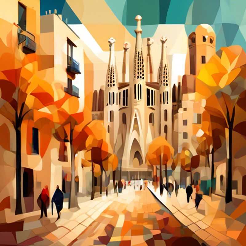 Barcelone, Espagne : Vue emblématique illustrant le coût de la vie touristique (ex: Sagrada Familia, plage, etc.)