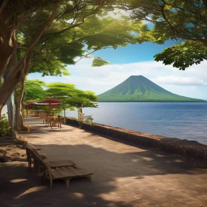 L'île d'Ometepe, Nicaragua : vue panoramique des volcans et de la nature luxuriante.