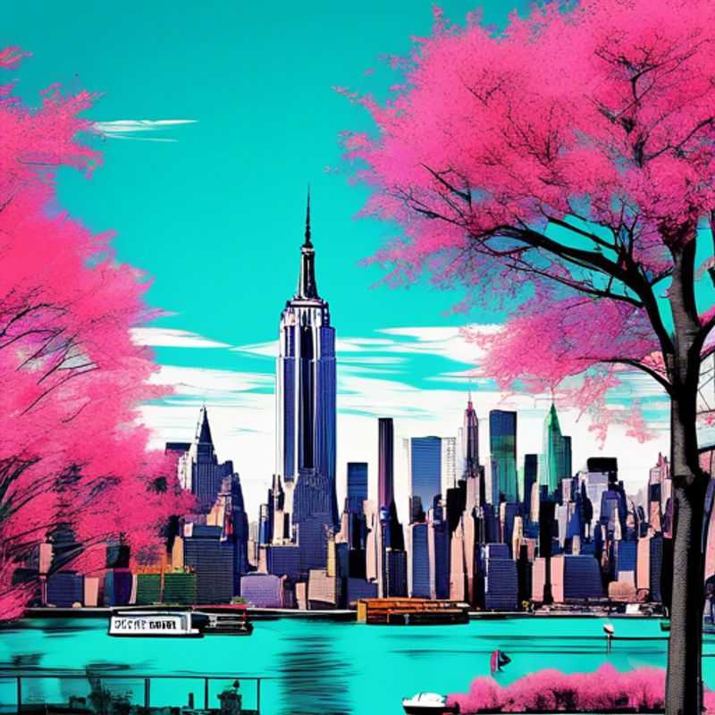 Vue imprenable sur la skyline de New York, illustrant le coût potentiel d'une visite dans la ville.