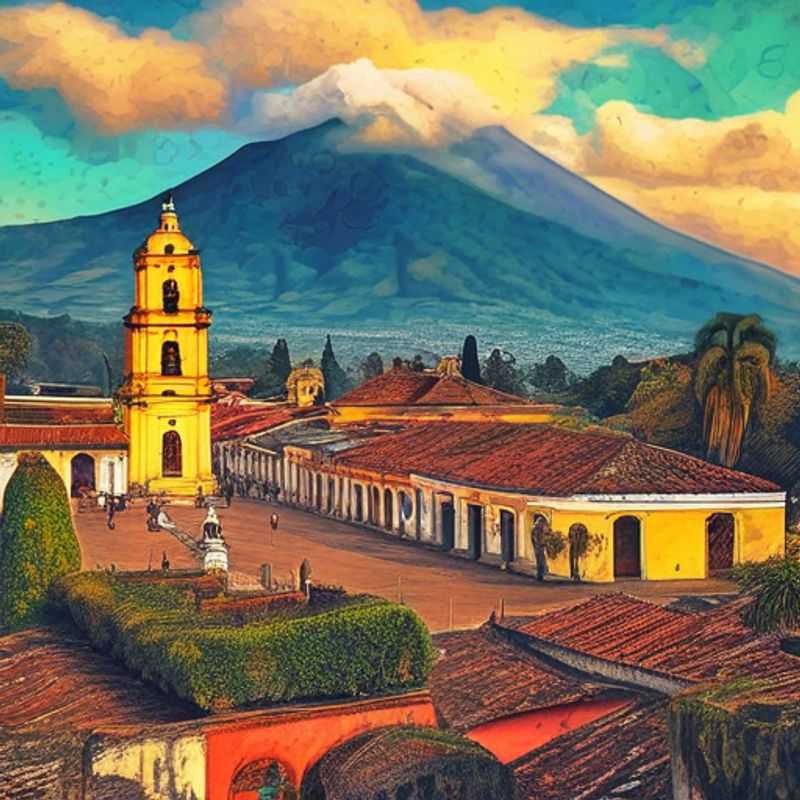Antigua, Guatemala : Une vue pittoresque illustrant le coût de la vie dans cette ville coloniale charmante.