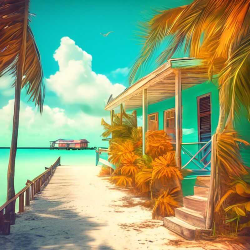 Caye Caulker, Belize : Une vue paradisiaque illustrant le coût de la vie sur l'île.