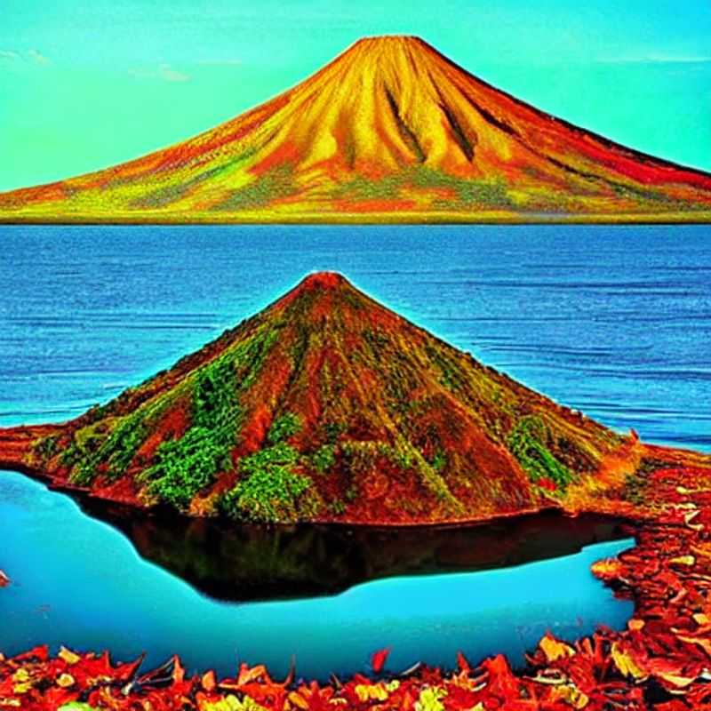 Ometepe Island's majestic twin volcanoes, Concepción and Maderas, rise dramatically from Lake Nicaragua, a stunning backdrop for unforgettable social media content, showcasing Nicaragua's natural beauty.