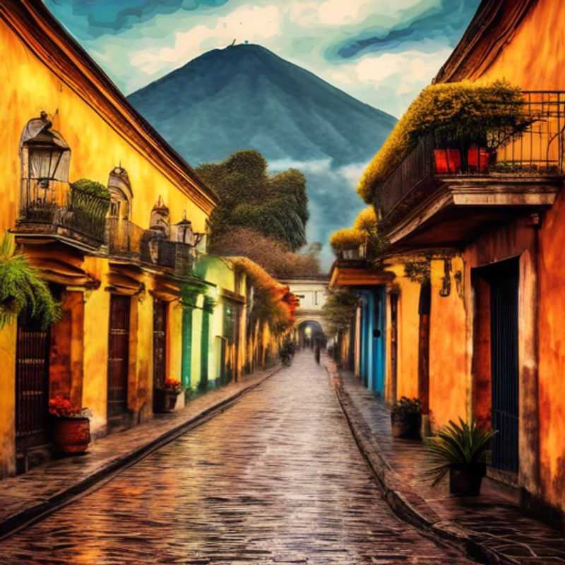 Antigua, Guatemala : Une vue pittoresque illustrant le coût de la vie dans cette ville charmante. (Antigua, Guatemala: A picturesque view illustrating the cost of living in this charming city.)