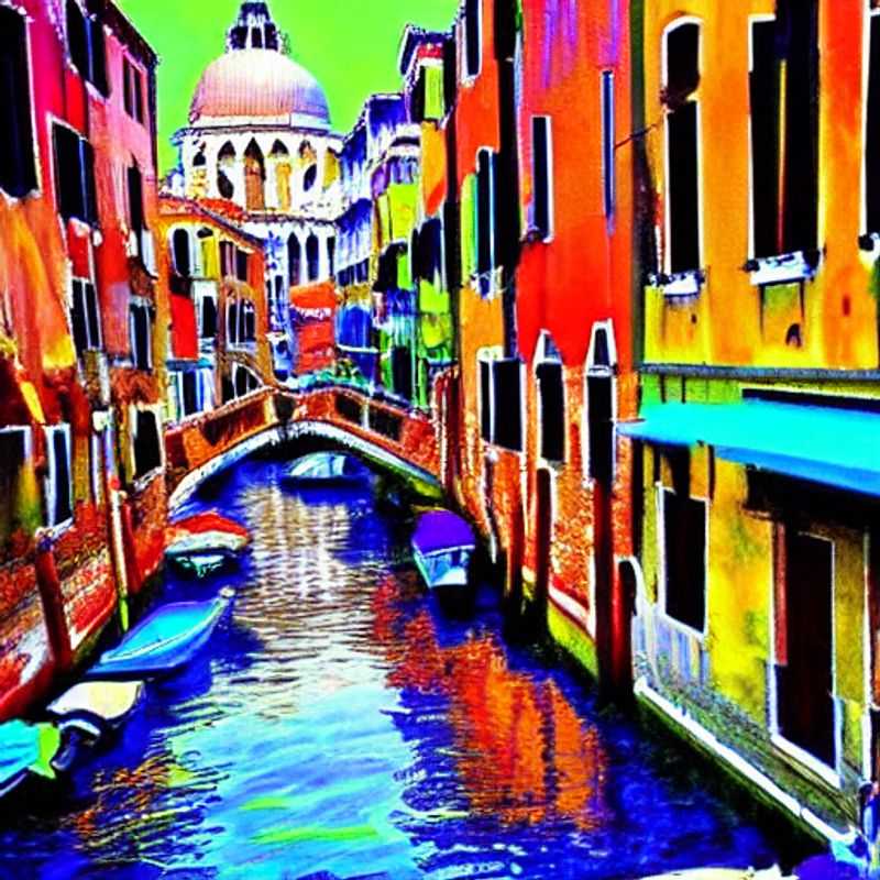 Gondola glides past pastel-colored buildings in Venice, Italy, a picture-perfect social media moment showcasing the city's unique charm. #Venice #Italy #TravelGoals #SocialMediaWorthy