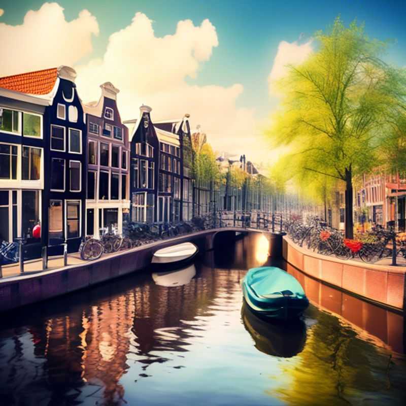 Canaux d'Amsterdam en hiver :