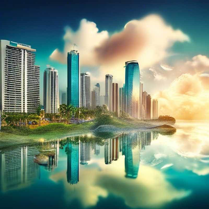 Panama City, Panama : Vue panoramique illustrant le coût de la vie dans la ville.