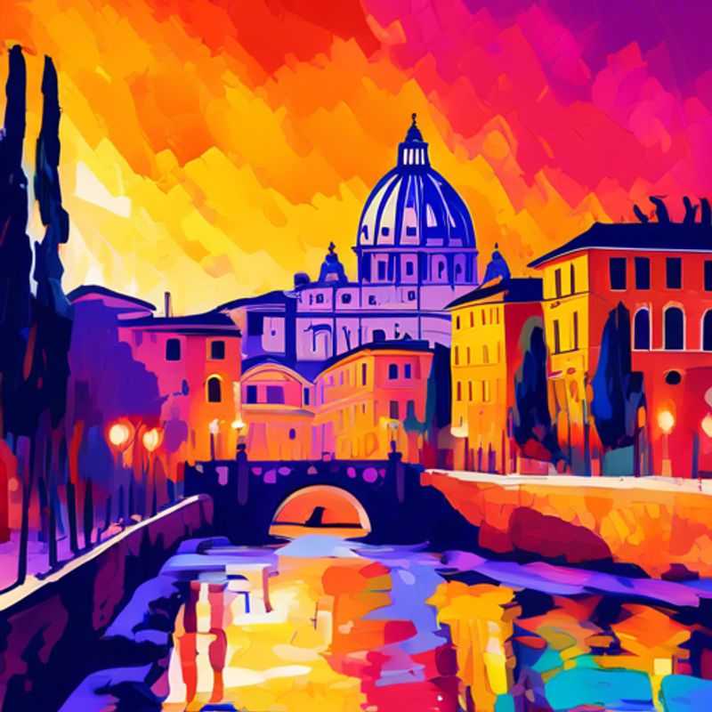 Here are a few options for alt text in Portuguese for an image of Rome, Italy in an article about whether Rome is expensive to visit, each with a slightly different emphasis: