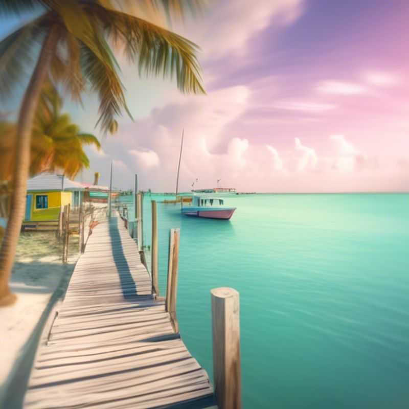 Caye Caulker, Belize: Une vue paradisiaque illustrant le coût de la vie sur cette île.