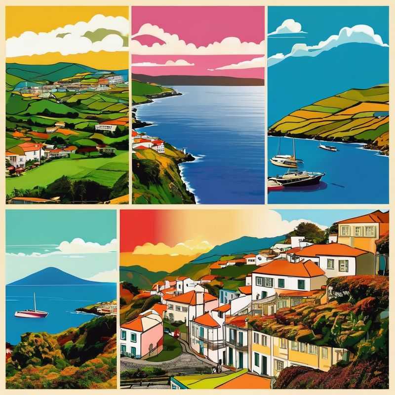 Emerald green volcanic crater lakes, like Sete Cidades on São Miguel Island, Azores, Portugal, beckon as prime accommodation spots for exploring the archipelago's dramatic landscapes.