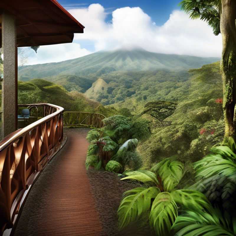 Paysage époustouflant de Monteverde, Costa Rica : forêts nuageuses luxuriantes et ponts suspendus, pour illustrer le coût d'un voyage dans cette région.