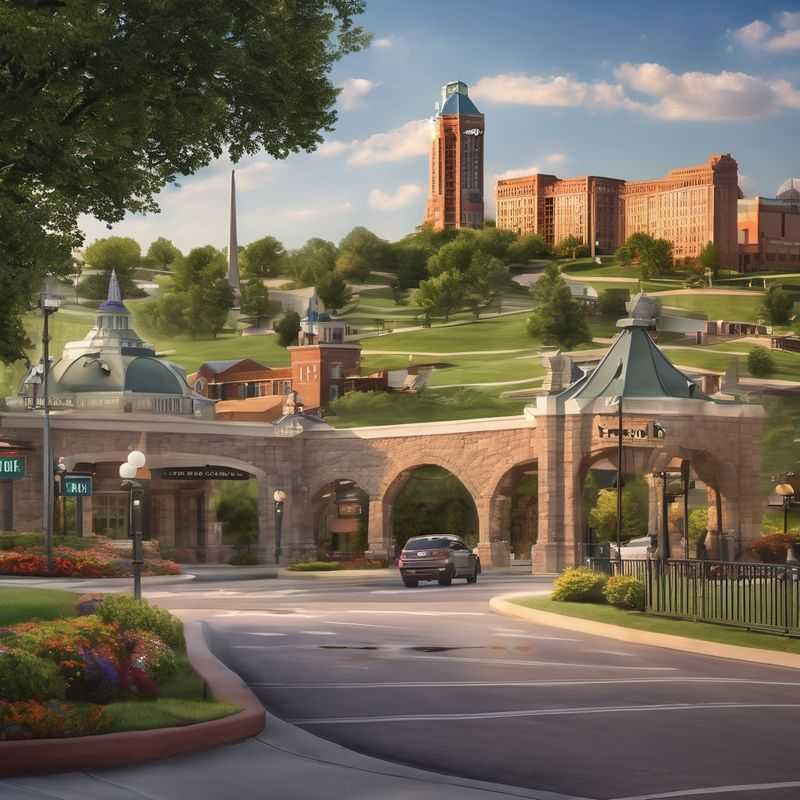 Charming skyline of Kansas City, USA, hinting at the diverse neighborhoods and vibrant atmosphere perfect for exploring.