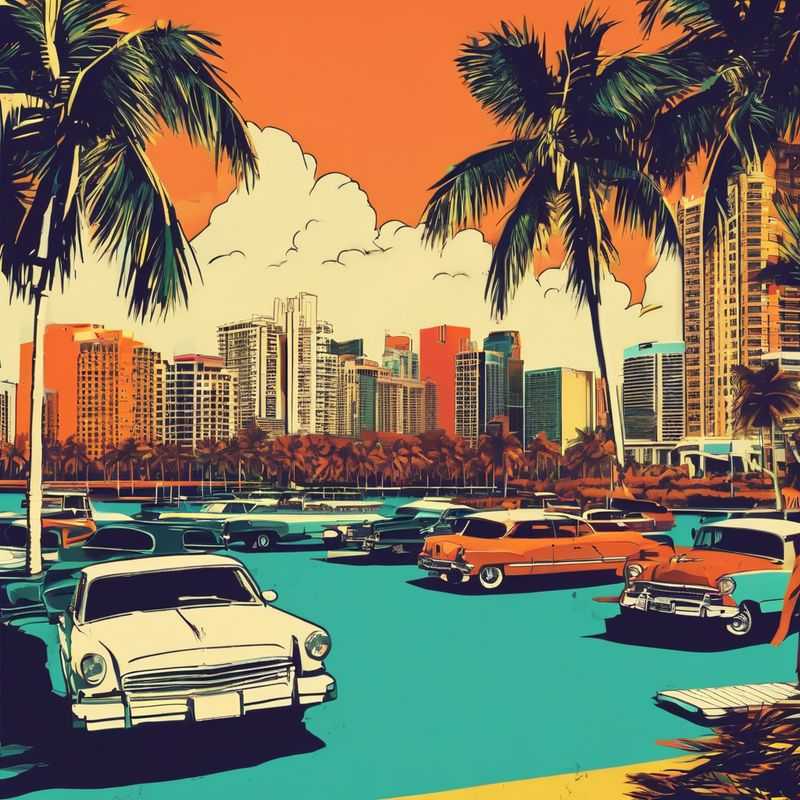 Vibrant Art Deco architecture in Miami Beach, a prime area for stylish stays offering proximity to the iconic South Beach scene and azure Atlantic waters.