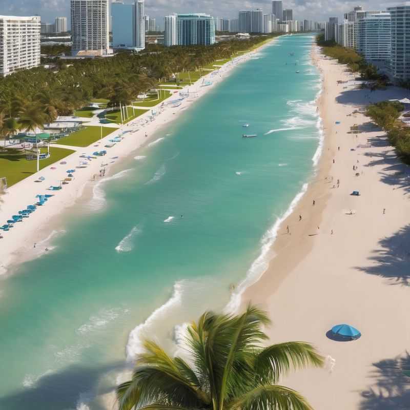 Vibrant Art Deco architecture in Miami Beach, a prime area for stylish stays offering proximity to the iconic South Beach scene and azure Atlantic waters.