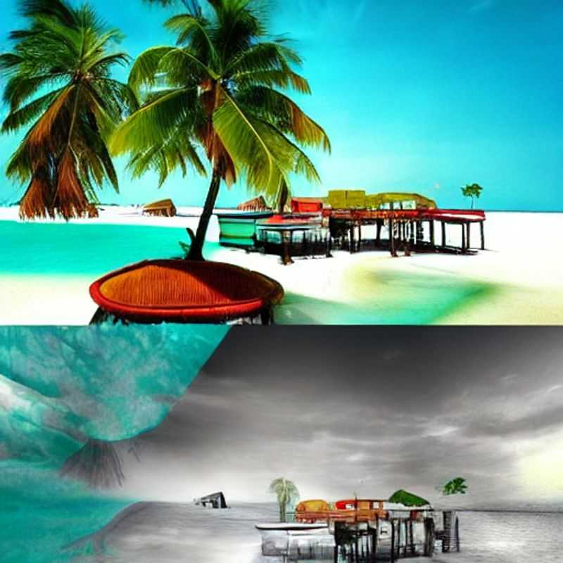 Crystal-clear turquoise waters gently kiss the pristine white sands of a luxurious Maldives resort, showcasing the idyllic paradise awaiting you - your key consideration when choosing the perfect hotel.