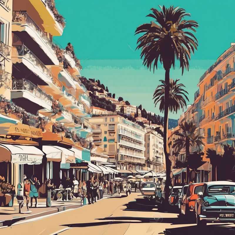 Chic and vibrant Cannes coastline with its iconic Croisette promenade, a prime spot for luxury stays on the French Riviera.